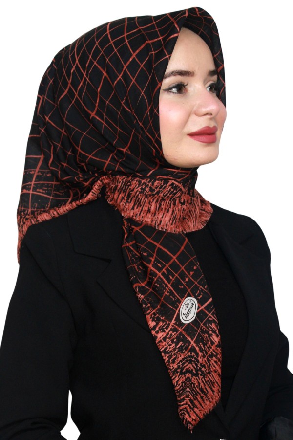 Yasemin Pamuk Flamlı Eşarp 1007-7