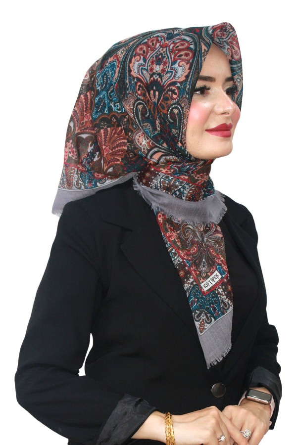 Pamuk Flamlı Eşarp 1061-6
