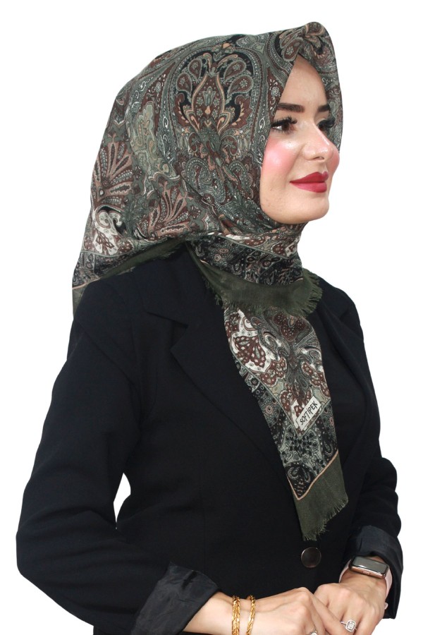 Pamuk Flamlı Eşarp 1061-7