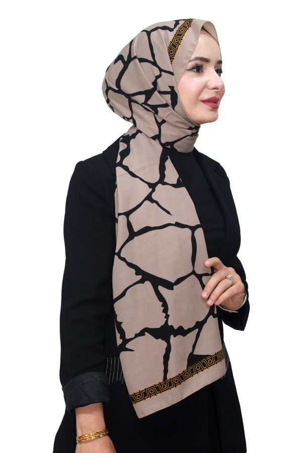 Desenli Medine İpeği Şal 5005-1