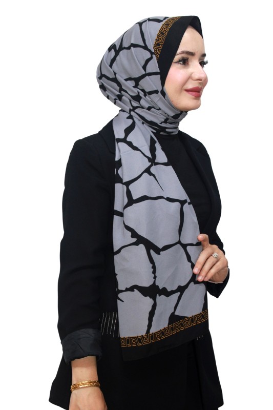 Desenli Medine İpeği Şal 5005-3