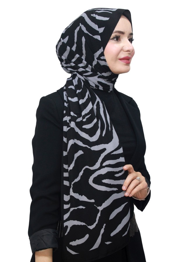 Desenli Medine İpeği Şal 5006-6