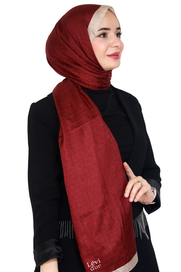 Levidor Jakarlı Monogram Şal 5023-8