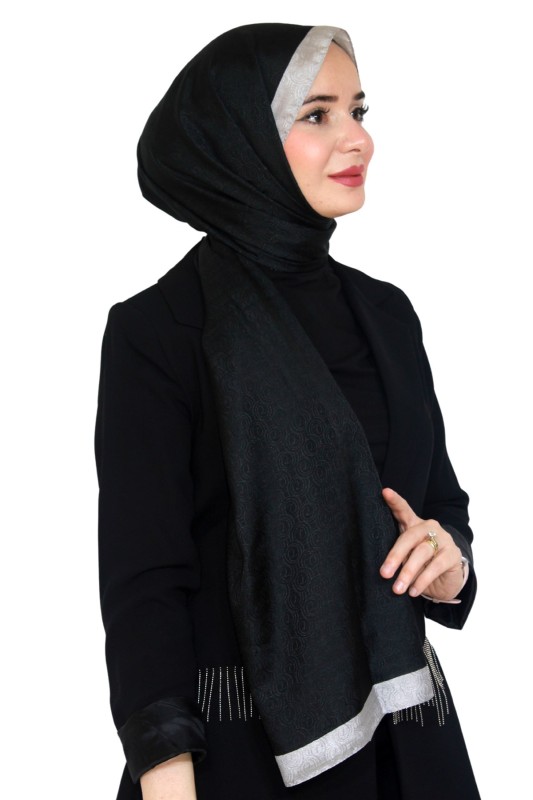 Levidor Jakarlı Monogram Şal 5023-33