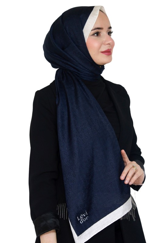 Levidor Jakarlı Monogram Şal 5023-31