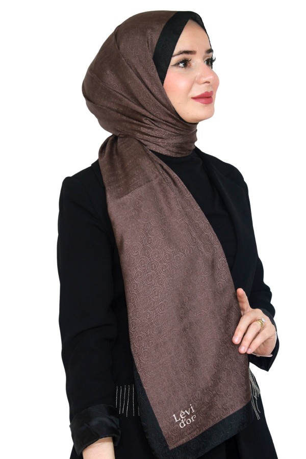 Levidor Jakarlı Monogram Şal 5023-30