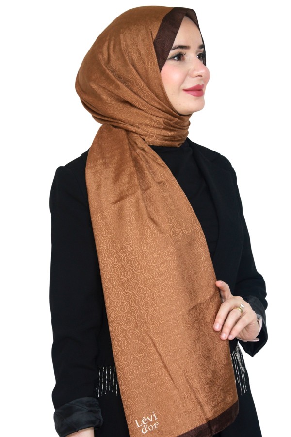 Levidor Jakarlı Monogram Şal 5023-3