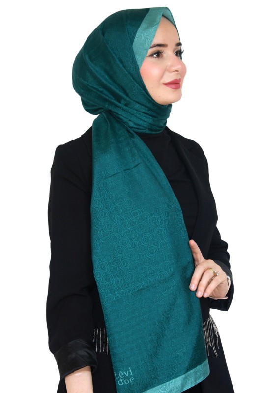 Levidor Jakarlı Monogram Şal 5023-28