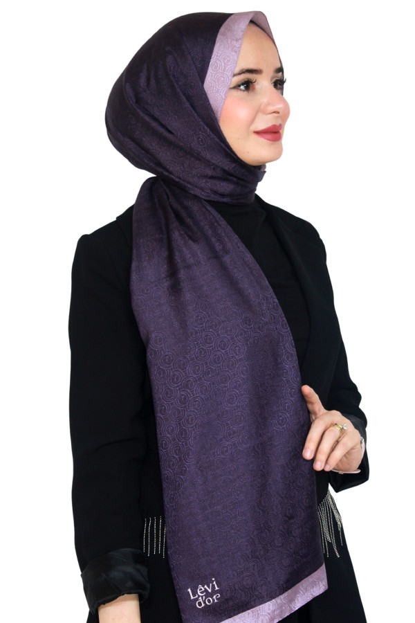 Levidor Jakarlı Monogram Şal 5023-25
