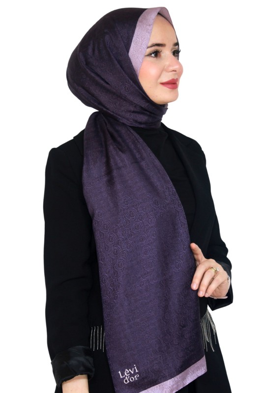 Levidor Jakarlı Monogram Şal 5023-25