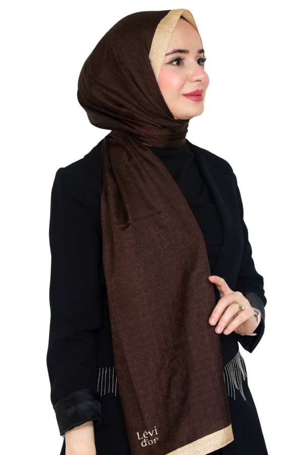 Levidor Jakarlı Monogram Şal 5023-24