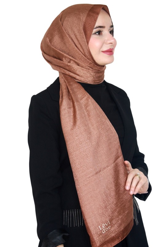 Levidor Jakarlı Monogram Şal 5023-2