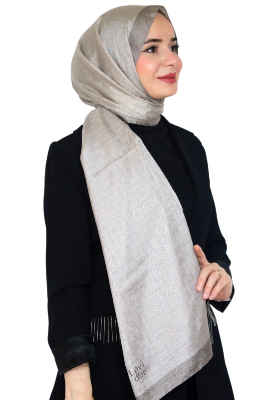 Levidor Jakarlı Monogram Şal 5023-17