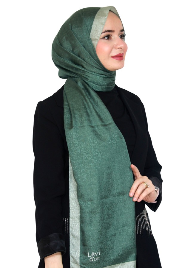 Levidor Jakarlı Monogram Şal 5023-13