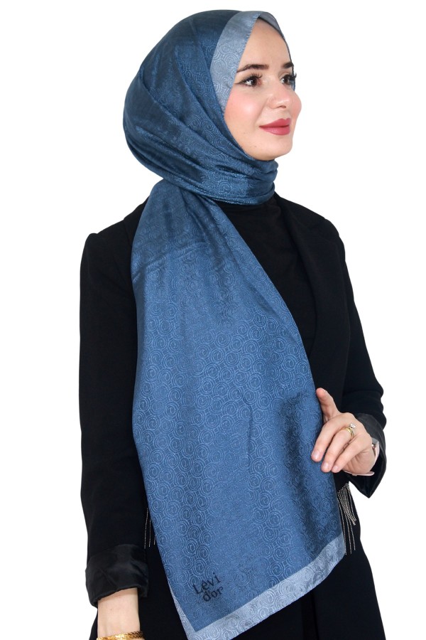 Levidor Jakarlı Monogram Şal 5023-11
