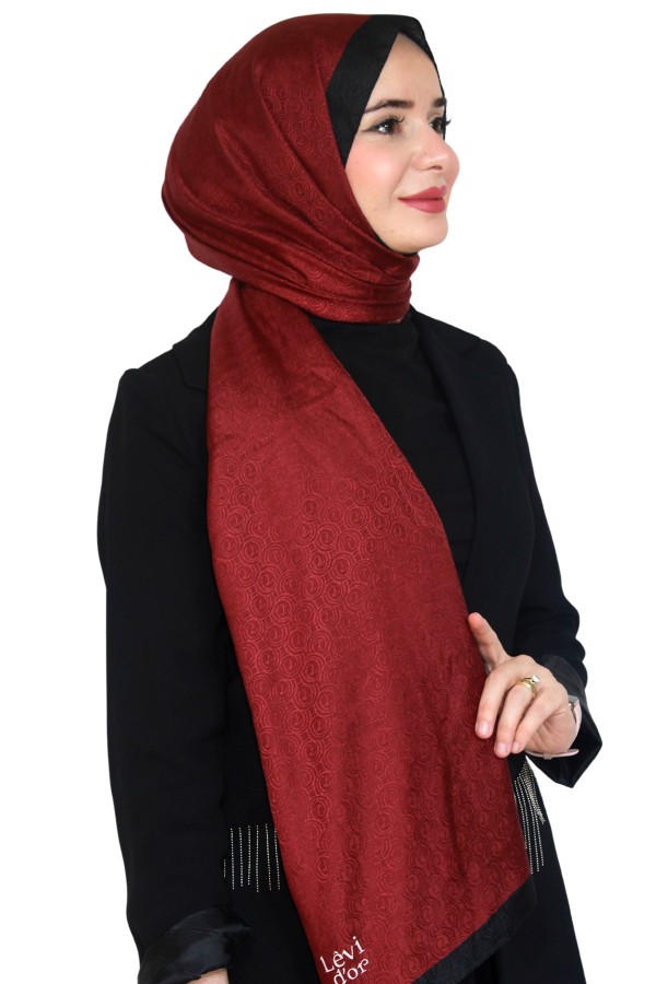 Levidor Jakarlı Monogram Şal 5023-1