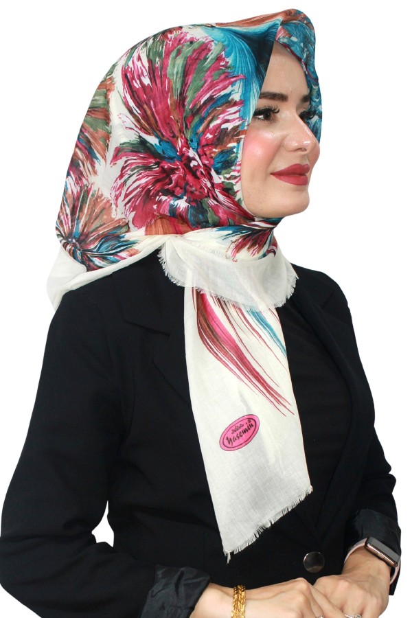 Pamuk Flamlı Eşarp 1064-1