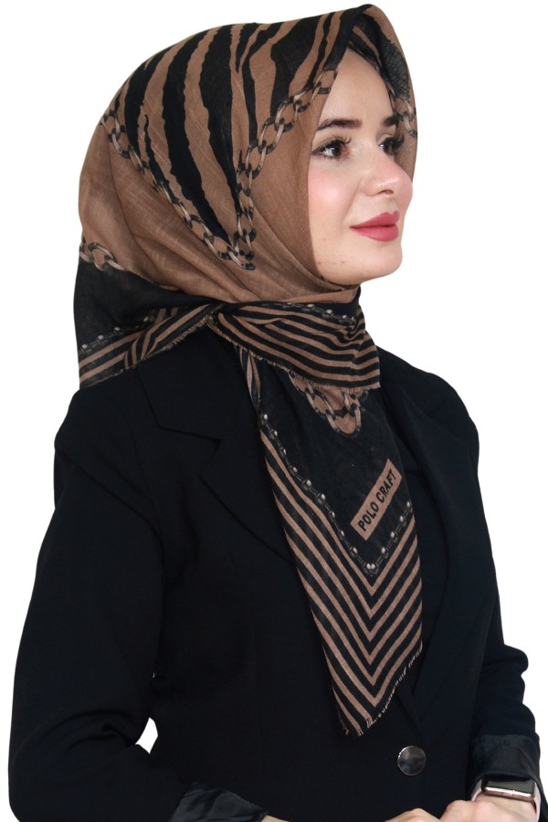 Pamuk Flamlı Eşarp 1065-23