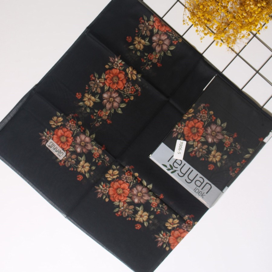 Reyyan İpek 90 Cm Oyalık Yazma 7006-5