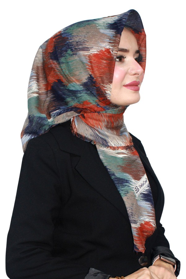 Pamuk Flamlı Eşarp 1066-3