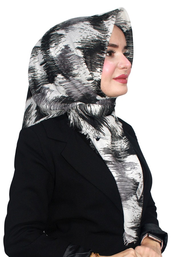Pamuk Flamlı Eşarp 1066-4