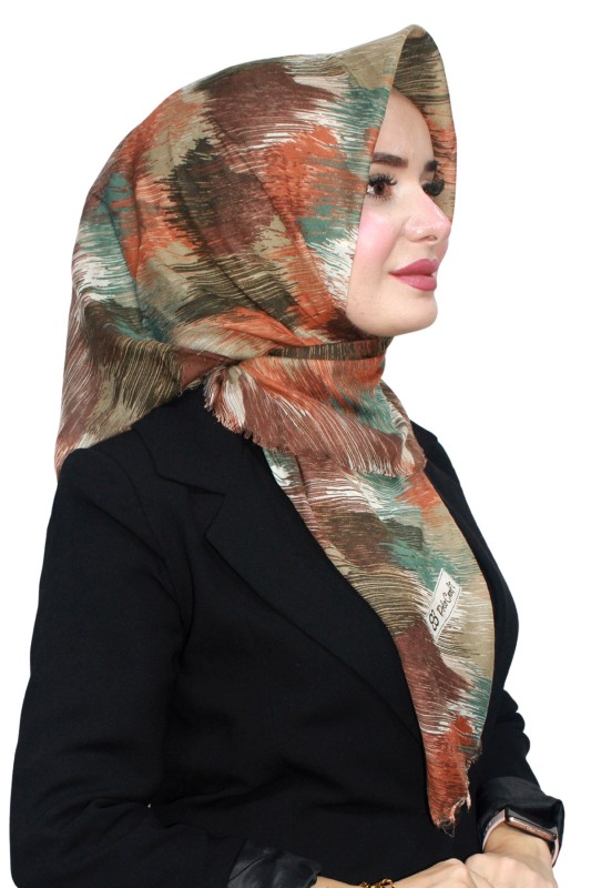 Pamuk Flamlı Eşarp 1066-8
