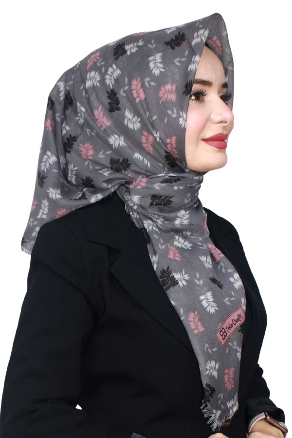 Pamuk Flamlı Eşarp 1068-14