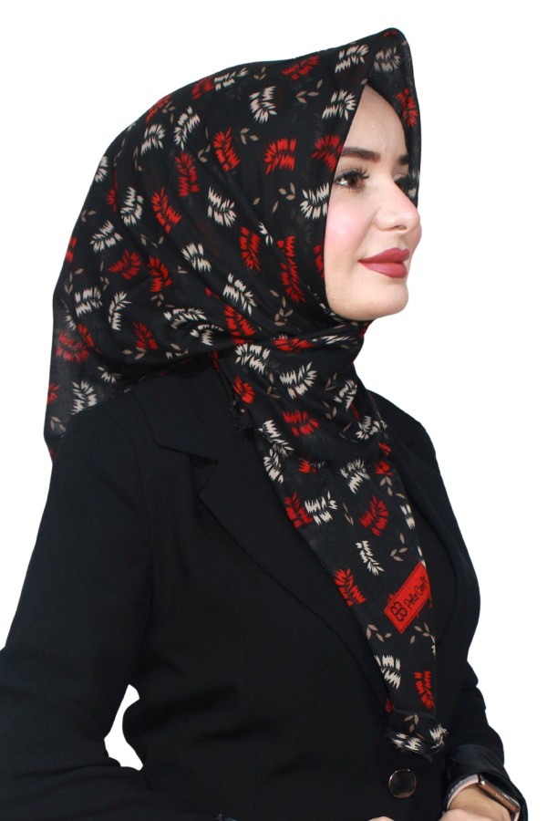 Pamuk Flamlı Eşarp 1068-3