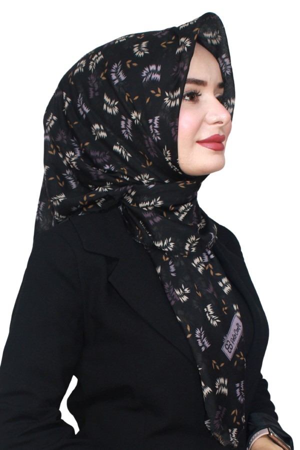 Pamuk Flamlı Eşarp 1068-5