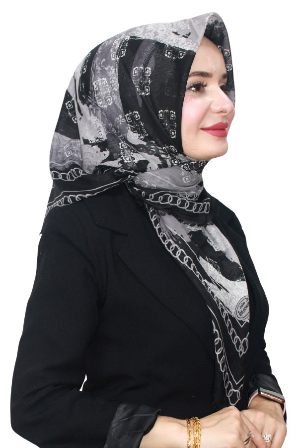 Pamuk Flamlı Eşarp 1069-9
