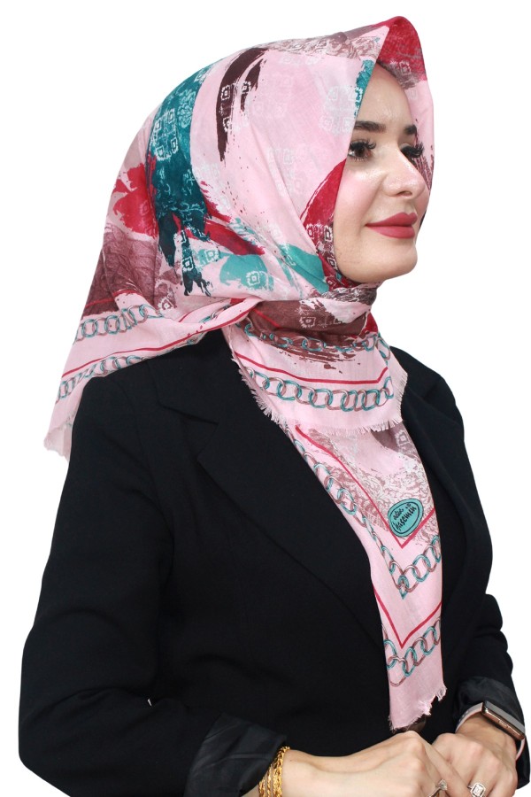 Pamuk Flamlı Eşarp 1069-8