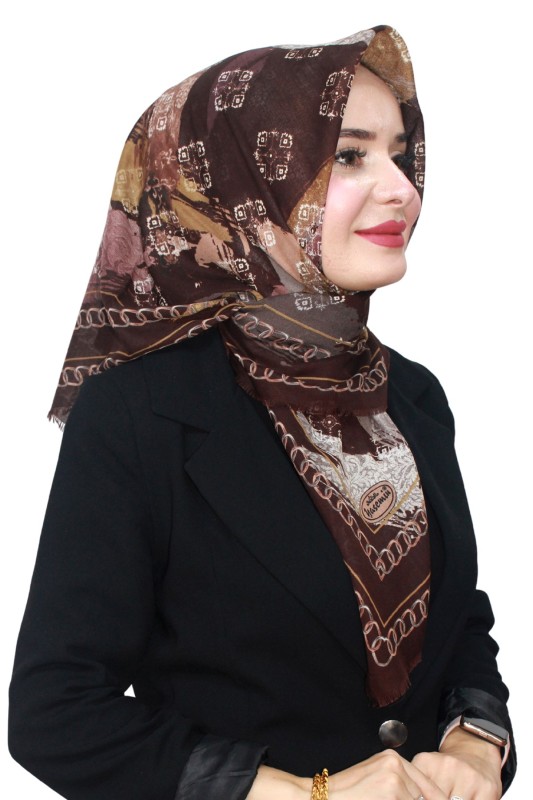 Pamuk Flamlı Eşarp 1069-7
