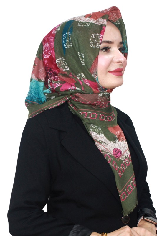 Pamuk Flamlı Eşarp 1069-6