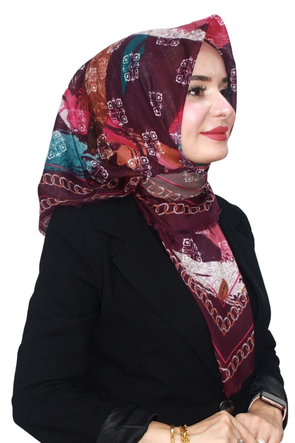 Pamuk Flamlı Eşarp 1069-13