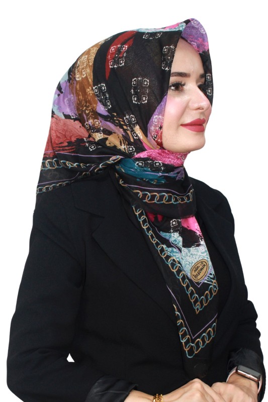 Pamuk Flamlı Eşarp 1069-15