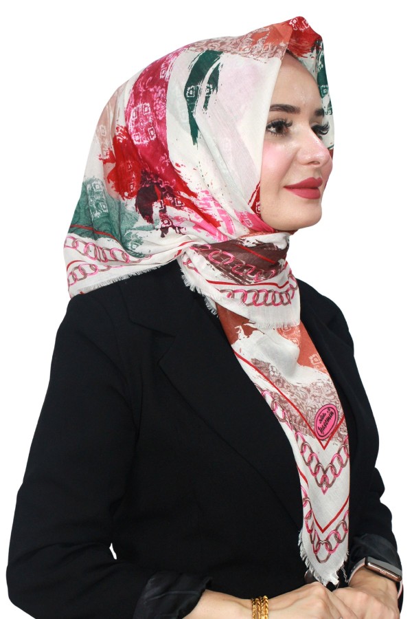 Pamuk Flamlı Eşarp 1069-31