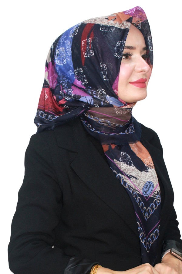 Pamuk Flamlı Eşarp 1069-3