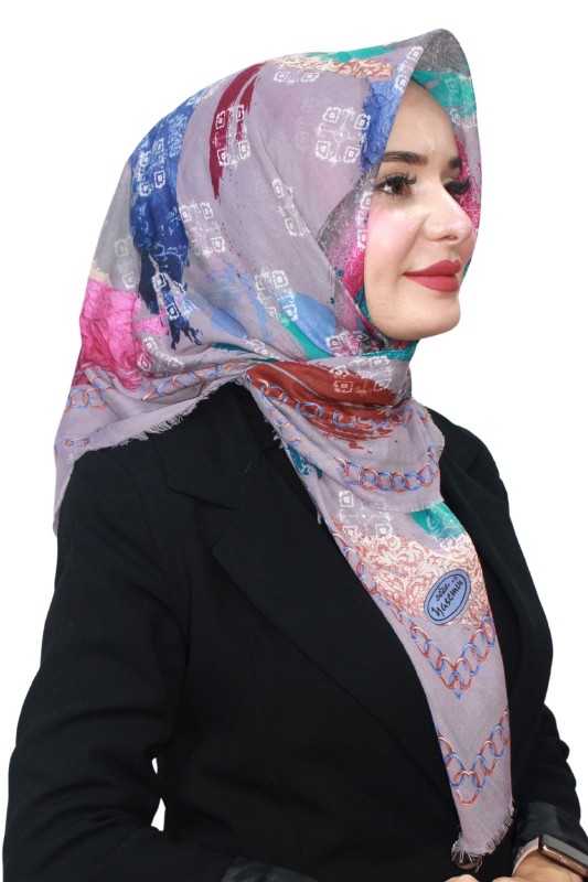 Pamuk Flamlı Eşarp 1069-2