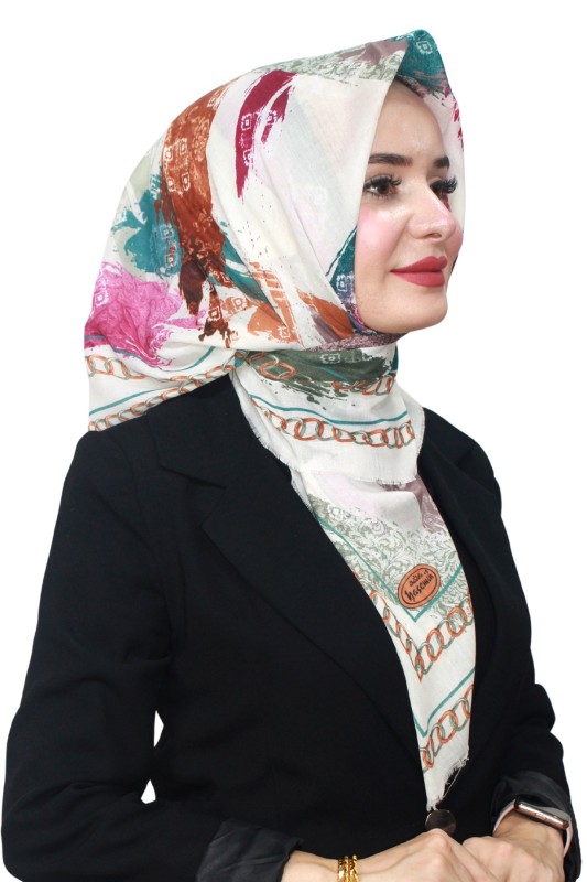 Pamuk Flamlı Eşarp 1069-23