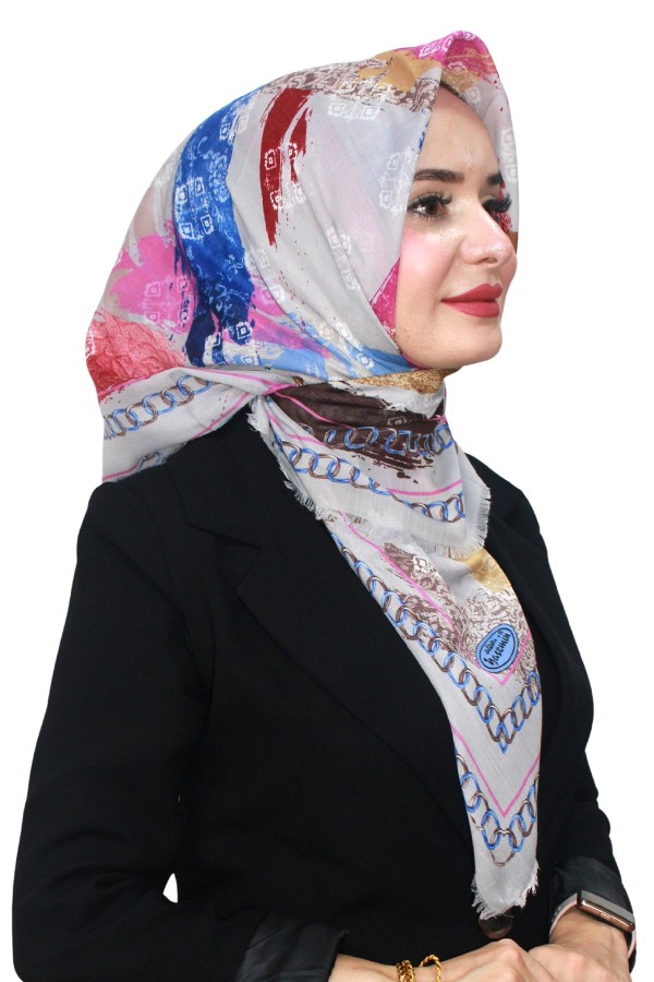 Pamuk Flamlı Eşarp 1069-25