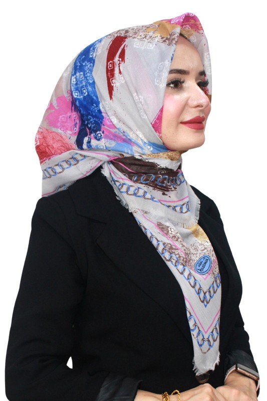 Pamuk Flamlı Eşarp 1069-25