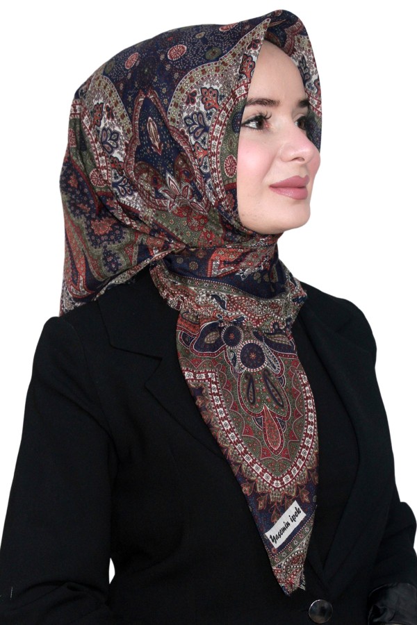 Pamuk Keten Flamlı Eşarp 1042-11