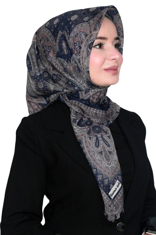 Pamuk Keten Flamlı Eşarp 1042-30