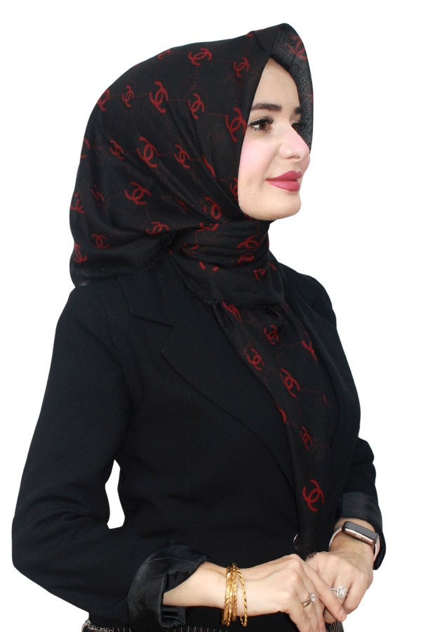 Pamuk Flamlı Eşarp 1002-14