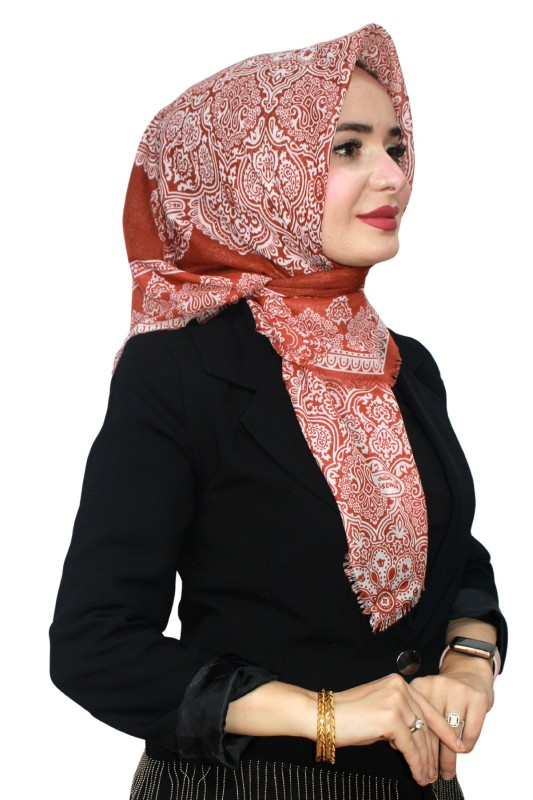 Yasemin Pamuk Flamlı Eşarp 1003-8