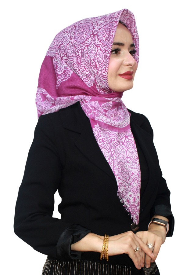 Yasemin Pamuk Flamlı Eşarp 1003-6