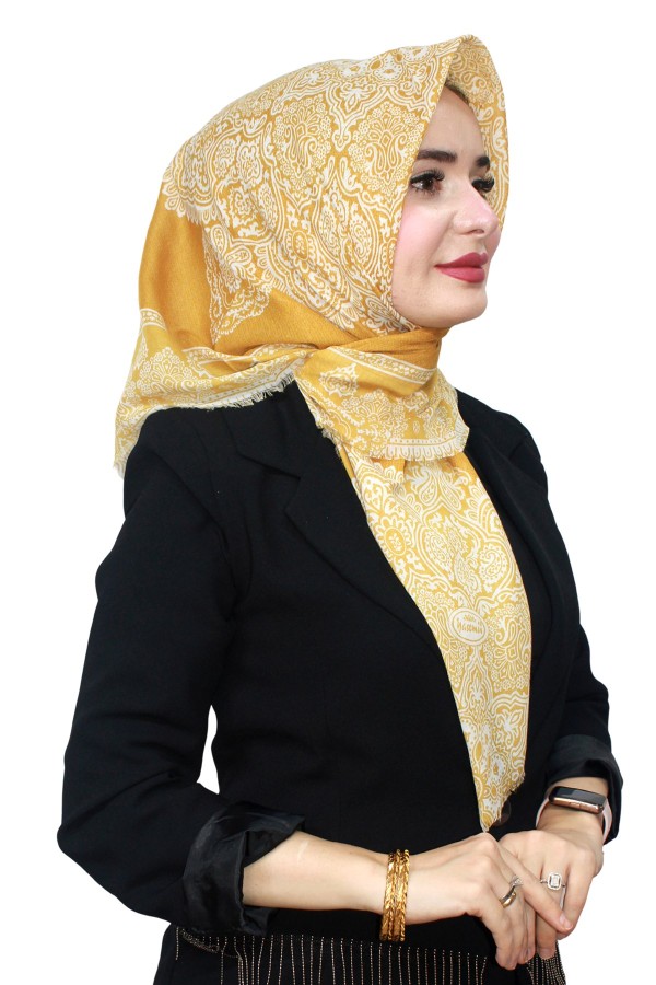 Yasemin Pamuk Flamlı Eşarp 1003-28