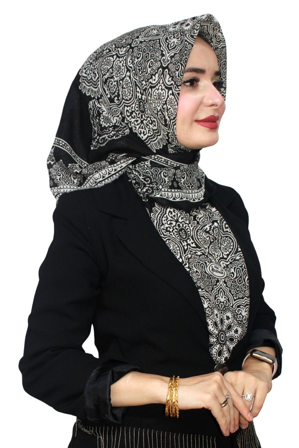 Yasemin Pamuk Flamlı Eşarp 1003-23