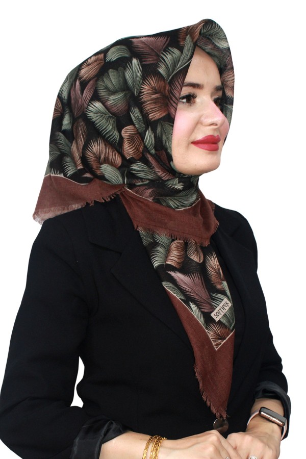 Pamuk Flamlı Eşarp 1070-3
