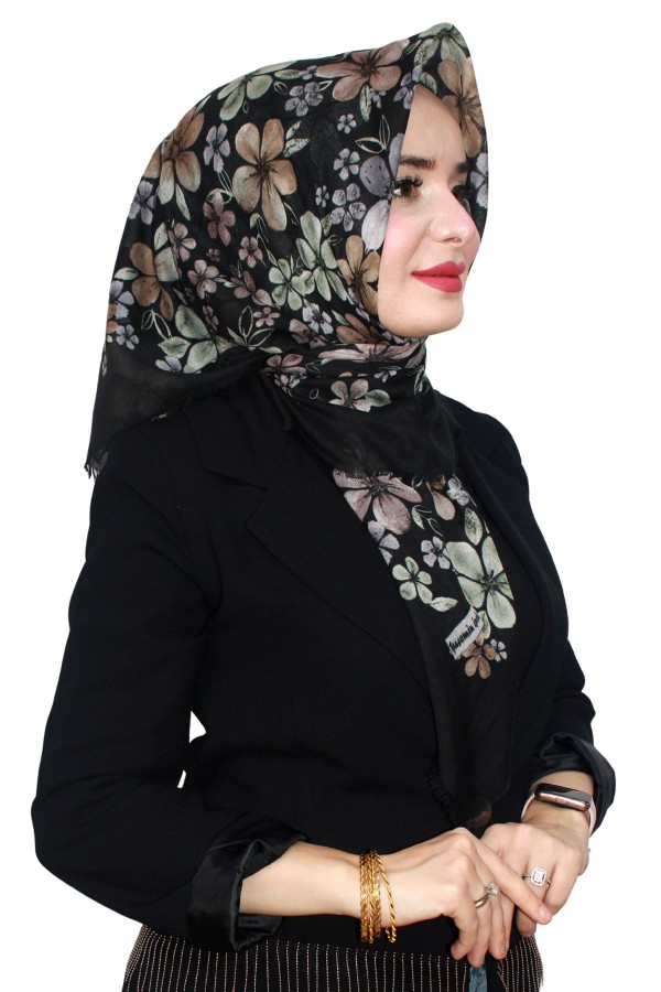 Çekme Coton Eşarp 1072-15